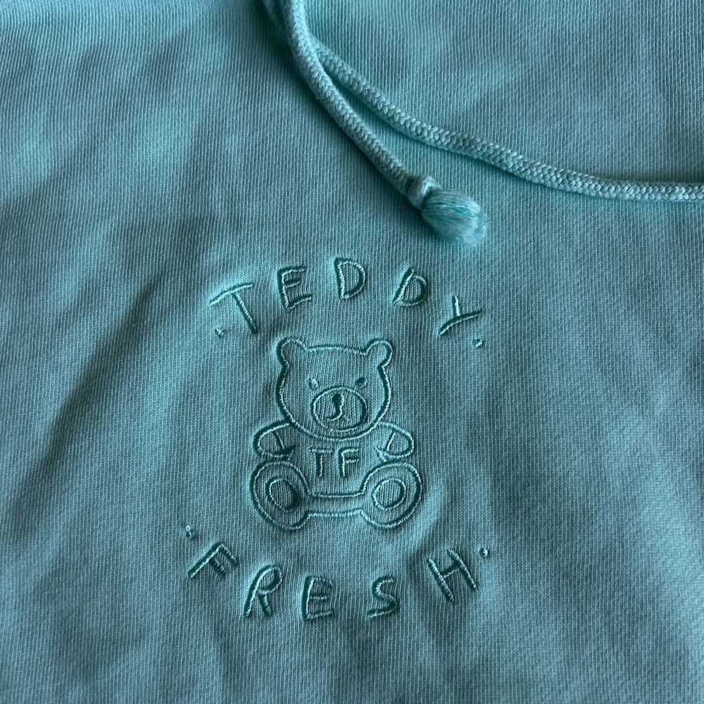 Teddy Fresh Colorblock Hoodie Mint Pink Cream Embroidered Logo Unisex - Picture 3 of 8